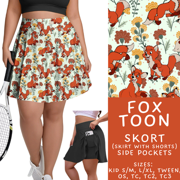 Batch #461 - October Request Run - Closes 12/9 - ETA late Jan - Fox Toon Skort