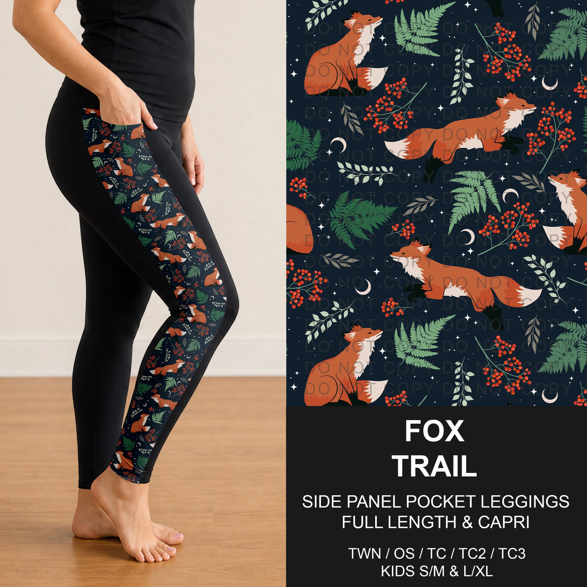 B318 - Preorder Fox Trail Side Panel Pocket Leggings (Closes 10/25. ETA: late Dec.)