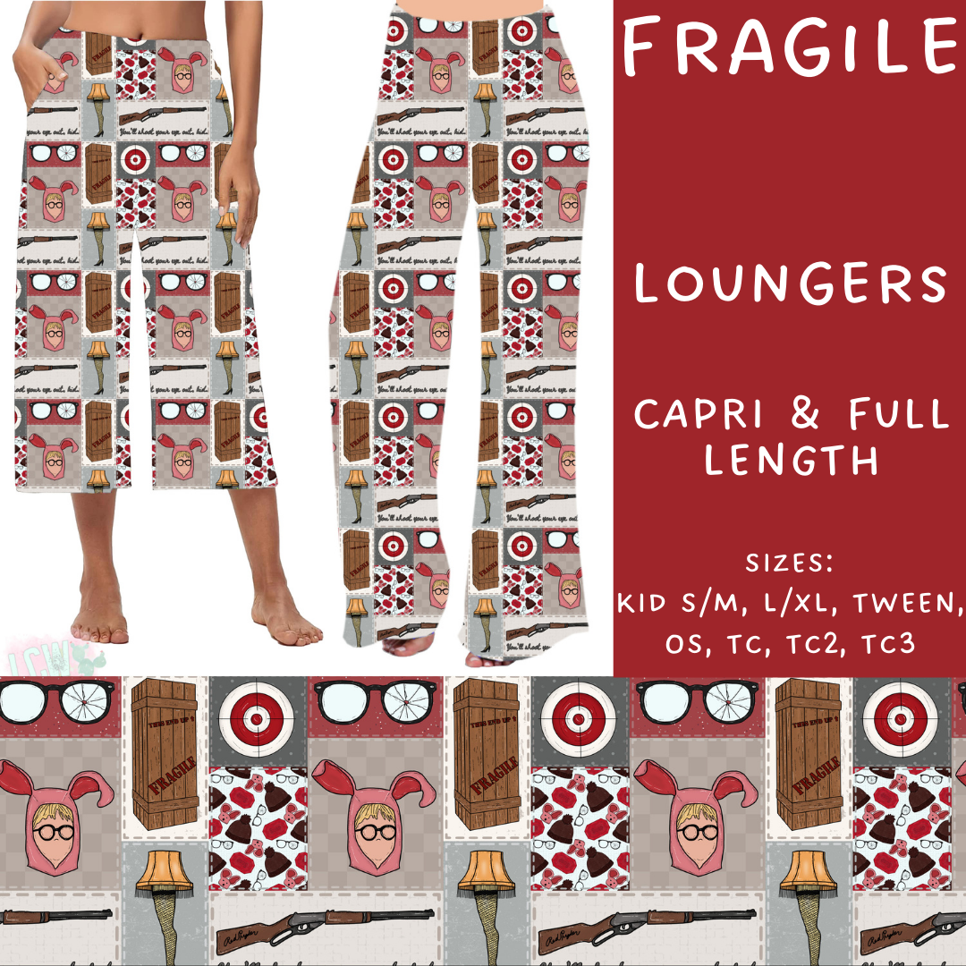 Batch #231 - Tis The Season - Closes 10/31 - ETA early/mid Dec - Fragile Capri and Full Length Loungers