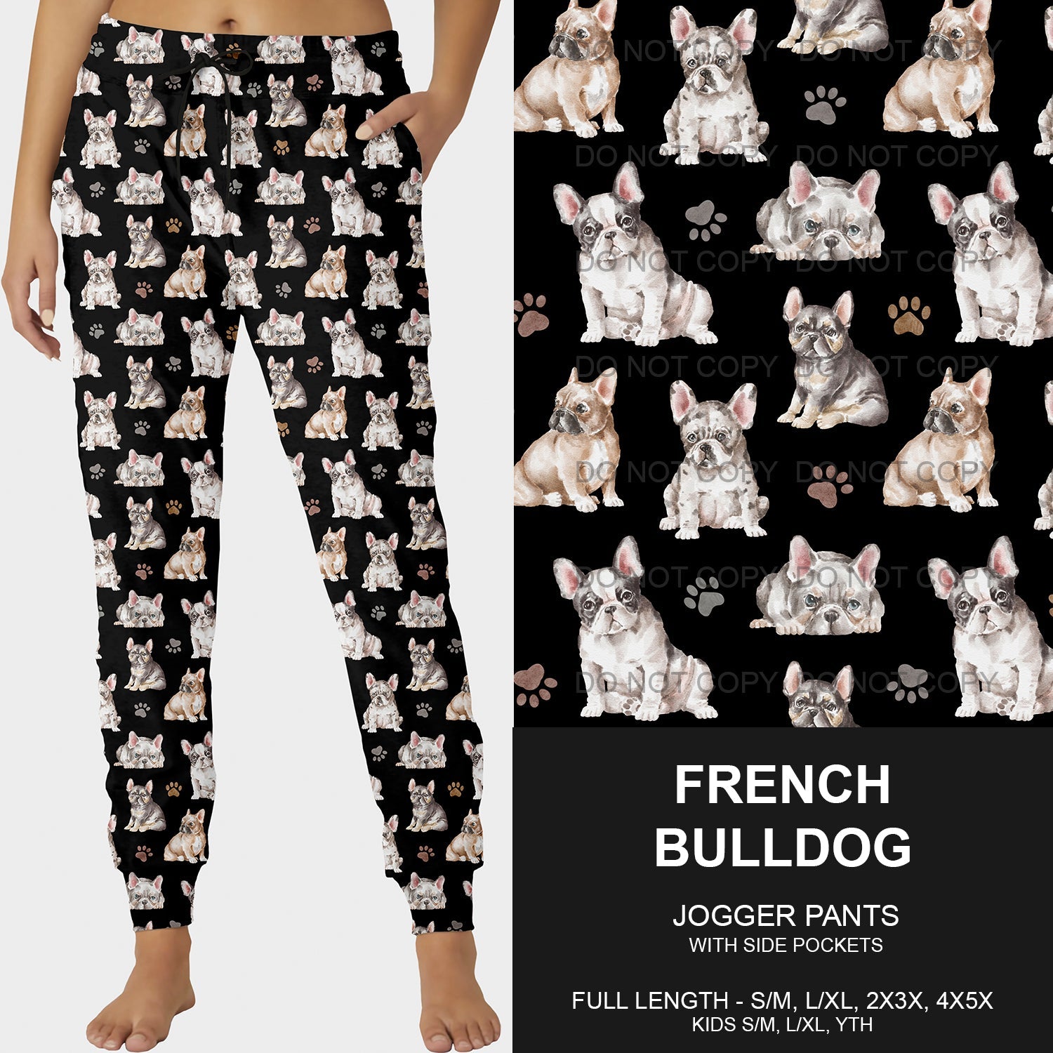 B189 - Preorder French Bulldog Joggers (Closes 10/25. ETA late Dec.)