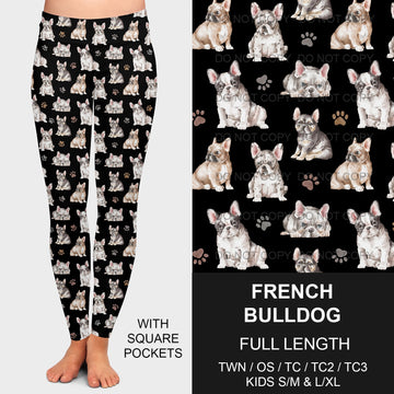 B189 - Preorder French Bulldog Leggings w/ Pockets (Closes 10/25. ETA late Dec.)