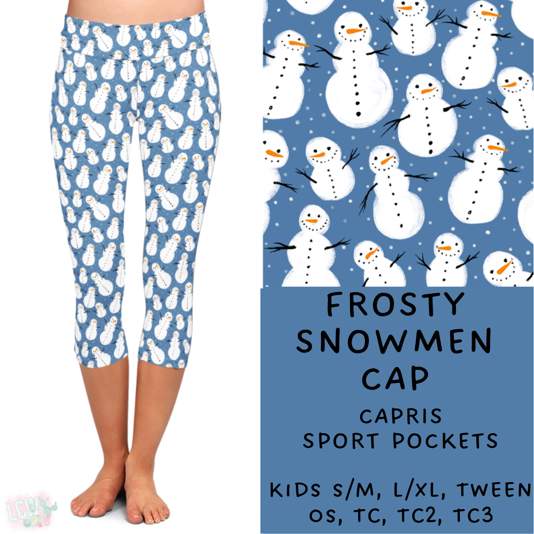 Batch #222 - Comfy Christmas - Closes 10/23 - ETA early Dec- Frosty Snowmen Full and Capri Length Leggings