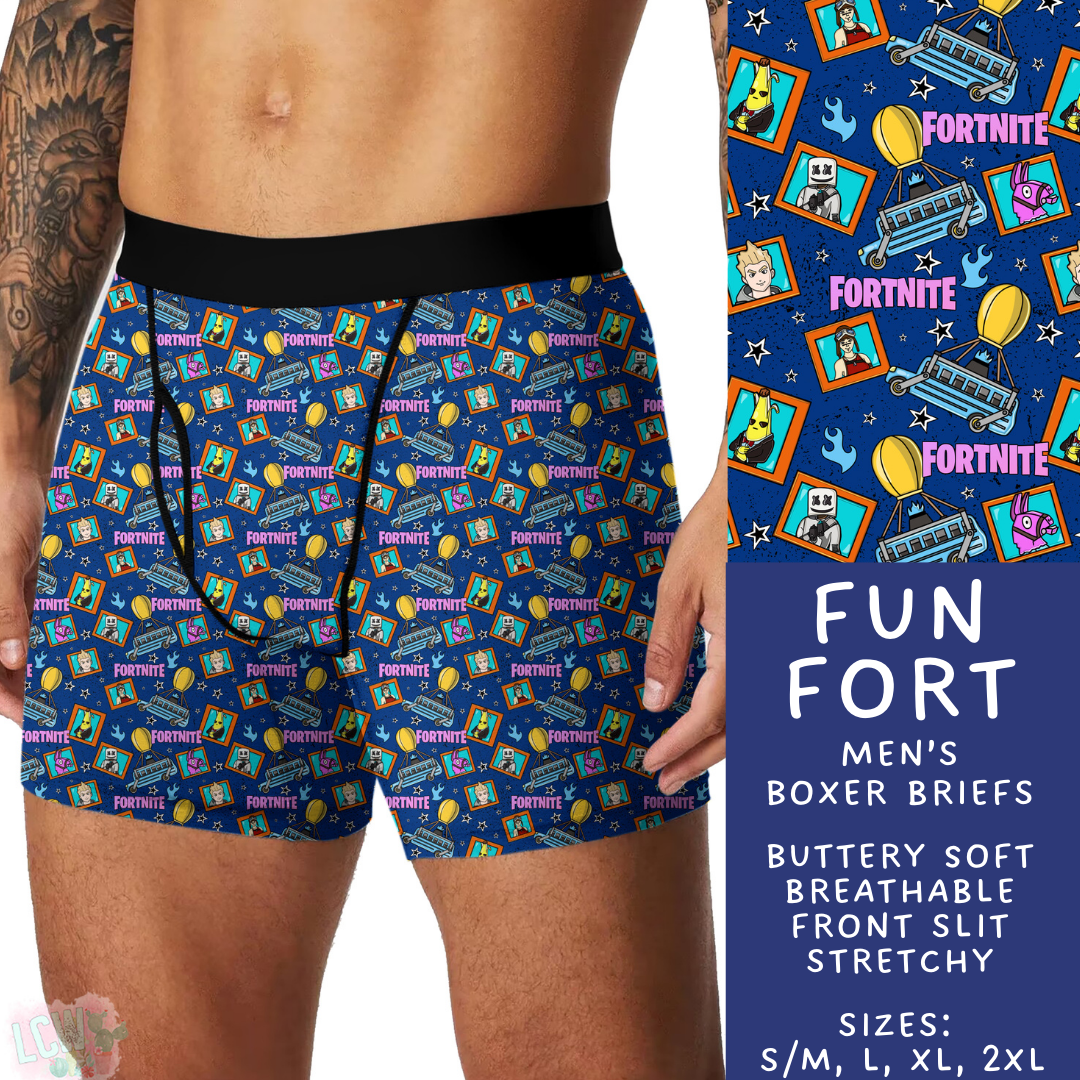 Batch #340 - Comfortable Underwear 4 - Closes 5/16 - ETA early July - Fun Fort Men's Boxer Briefs