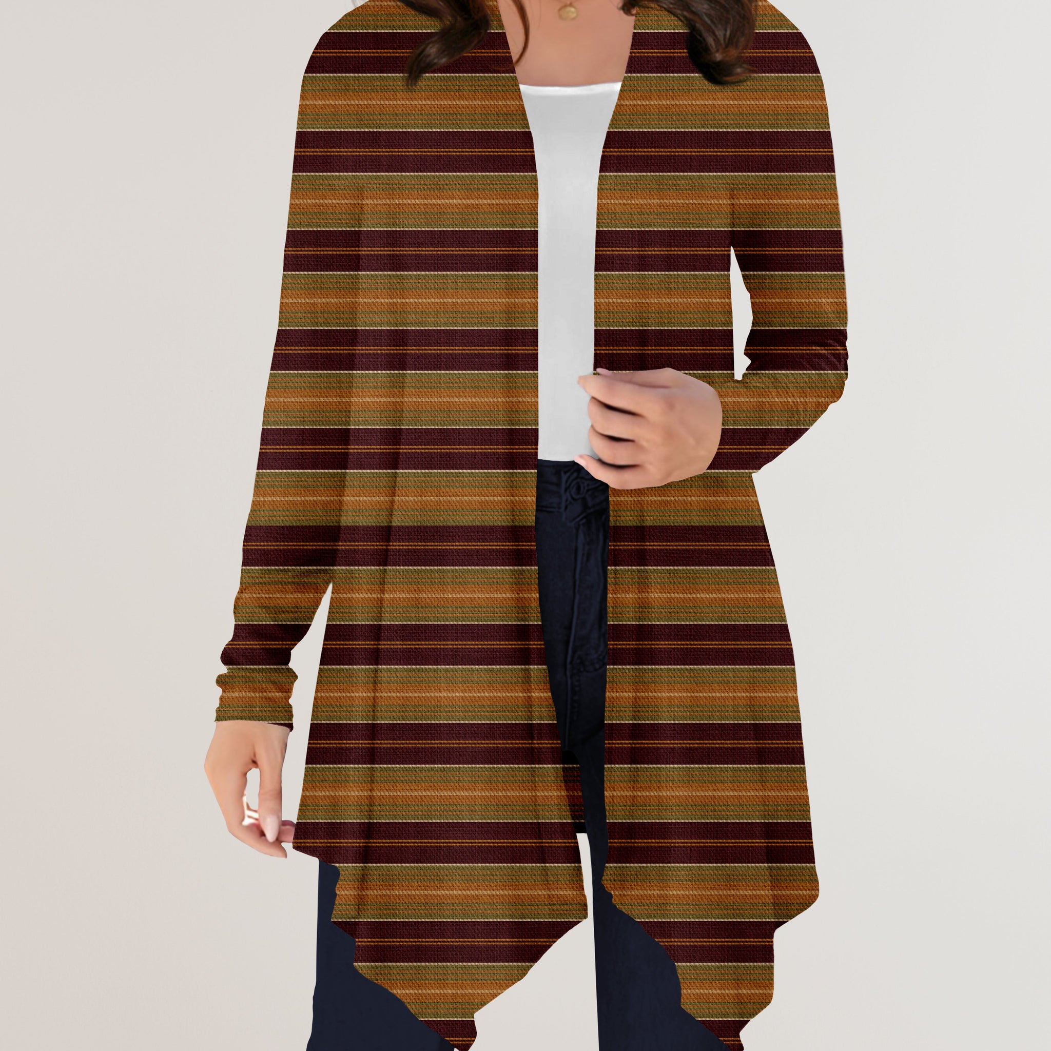 RTS - Fall Stripes Cardigan w/ Pockets