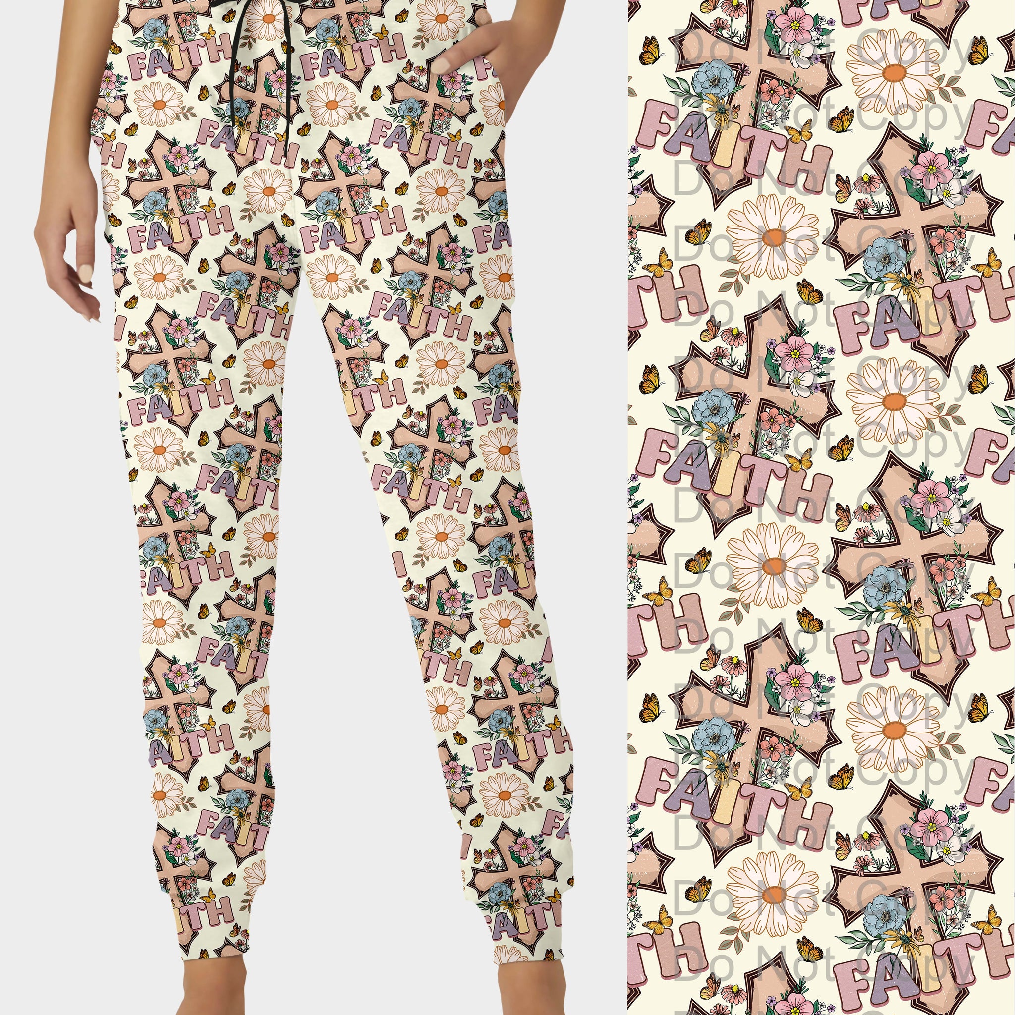 RTS - Floral Faith Joggers