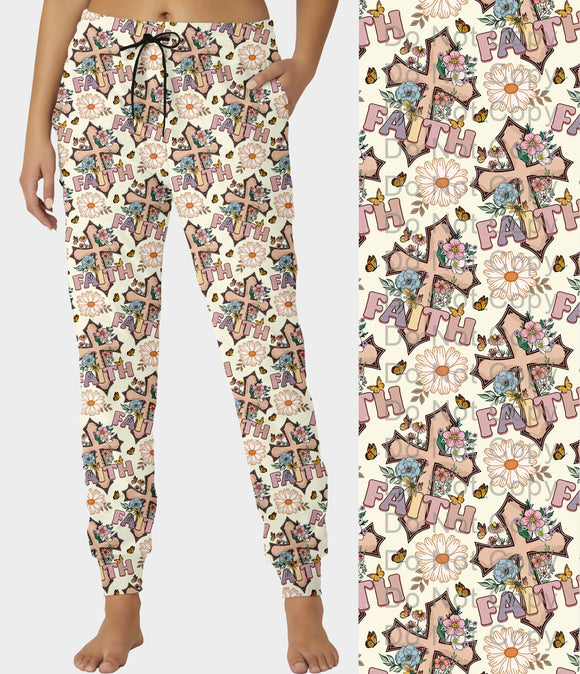 RTS - Floral Faith Joggers