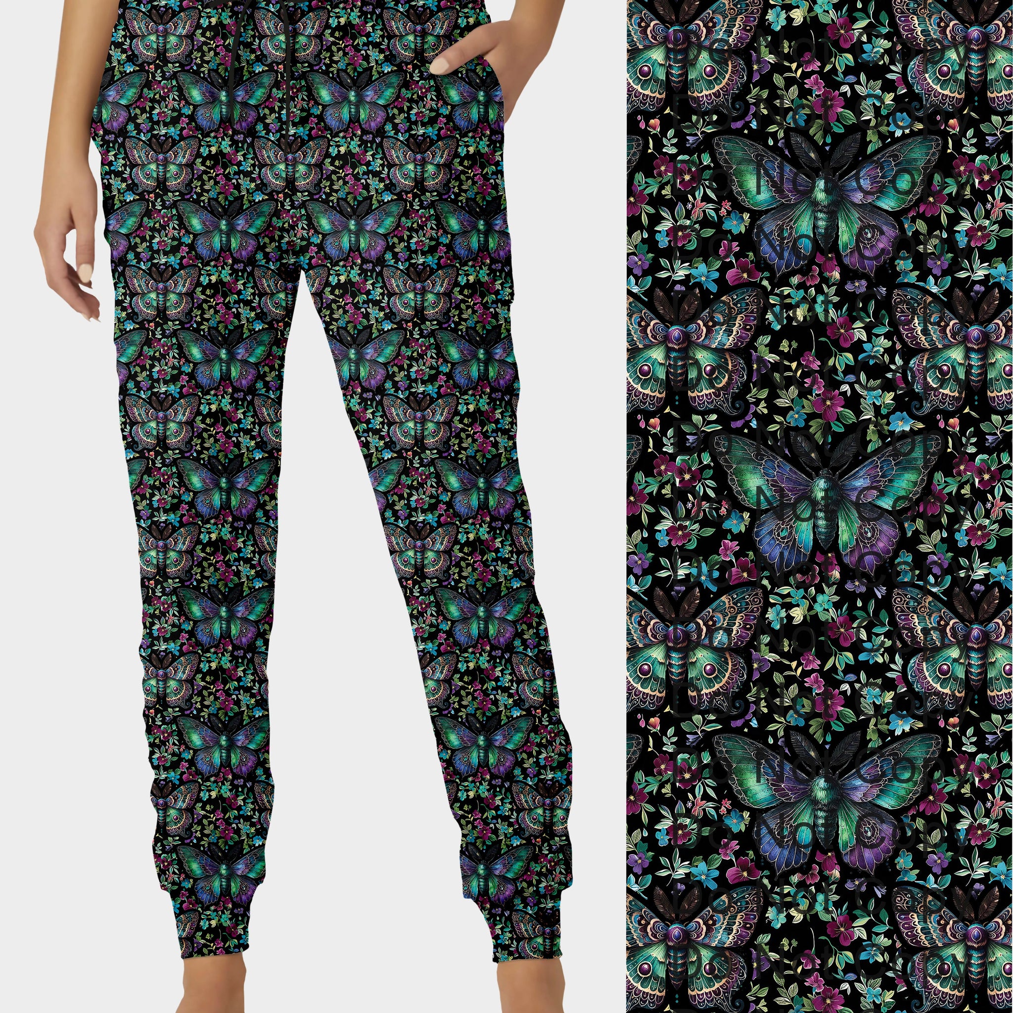 RTS - Floral Moth Joggers