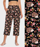 RTS - Floral Hedgehog Capri Lounge Pants