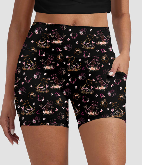 RTS - Foil Pets Biker Shorts w/ Pockets