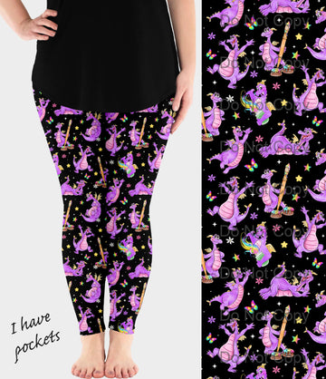 RTS - Fun Dragon Leggings w/ Pockets