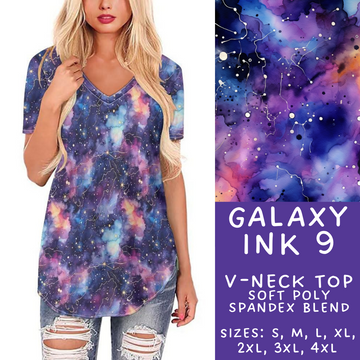 Batch #271 - Galaxy Ink Collection - Closes 1/16 - ETA mid/late March - Galaxy Ink 9 V-Neck Tee