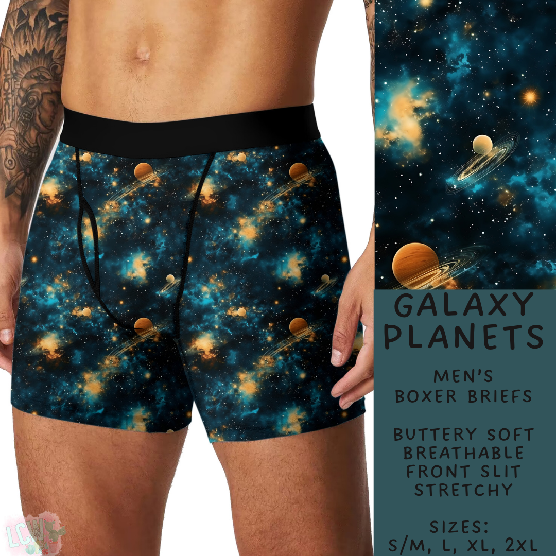 Batch #244 - Comfortable Underwear 2 - Closes 11/27 - ETA mid/late Jan - Galaxy Planets Men's Boxer Briefs