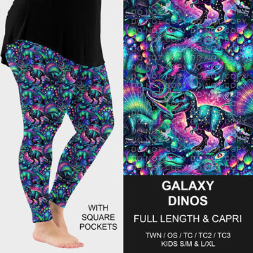 B278 - Preorder Galaxy Dinos Leggings w/ Pockets (Closes 3/15. ETA: late May)