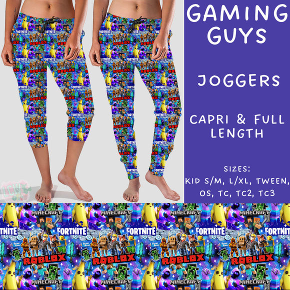 Ready To Ship - Gaming Guys Full and Capri Length Joggers