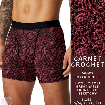 Batch #340 - Comfortable Underwear 4 - Closes 5/16 - ETA early July - Garnet Crochet Men's Boxer Briefs