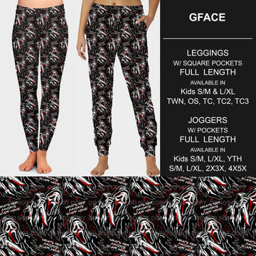 B181 Preorder - Gface Legging/Jogger Collection (Closes 9/24. ETA: late Nov.)