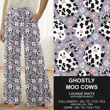 B307 - Preorder Ghostly Moo Cows Lounge Pants (Closes 8/02. ETA: early Oct.)