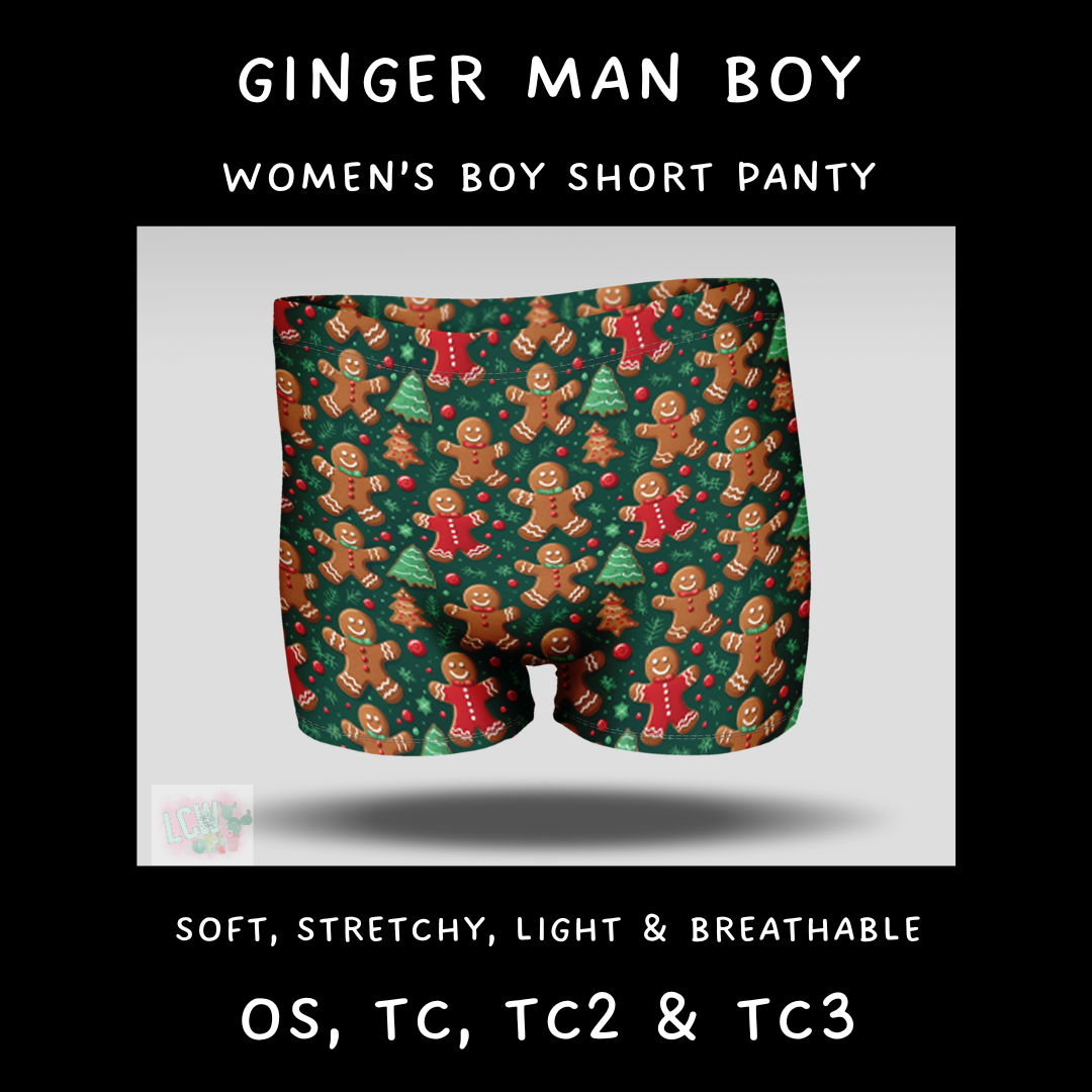 Batch #232 - Christmas Underwear - Closes 10/31 ETA early/mid Dec - Ginger Man Boy Shorts