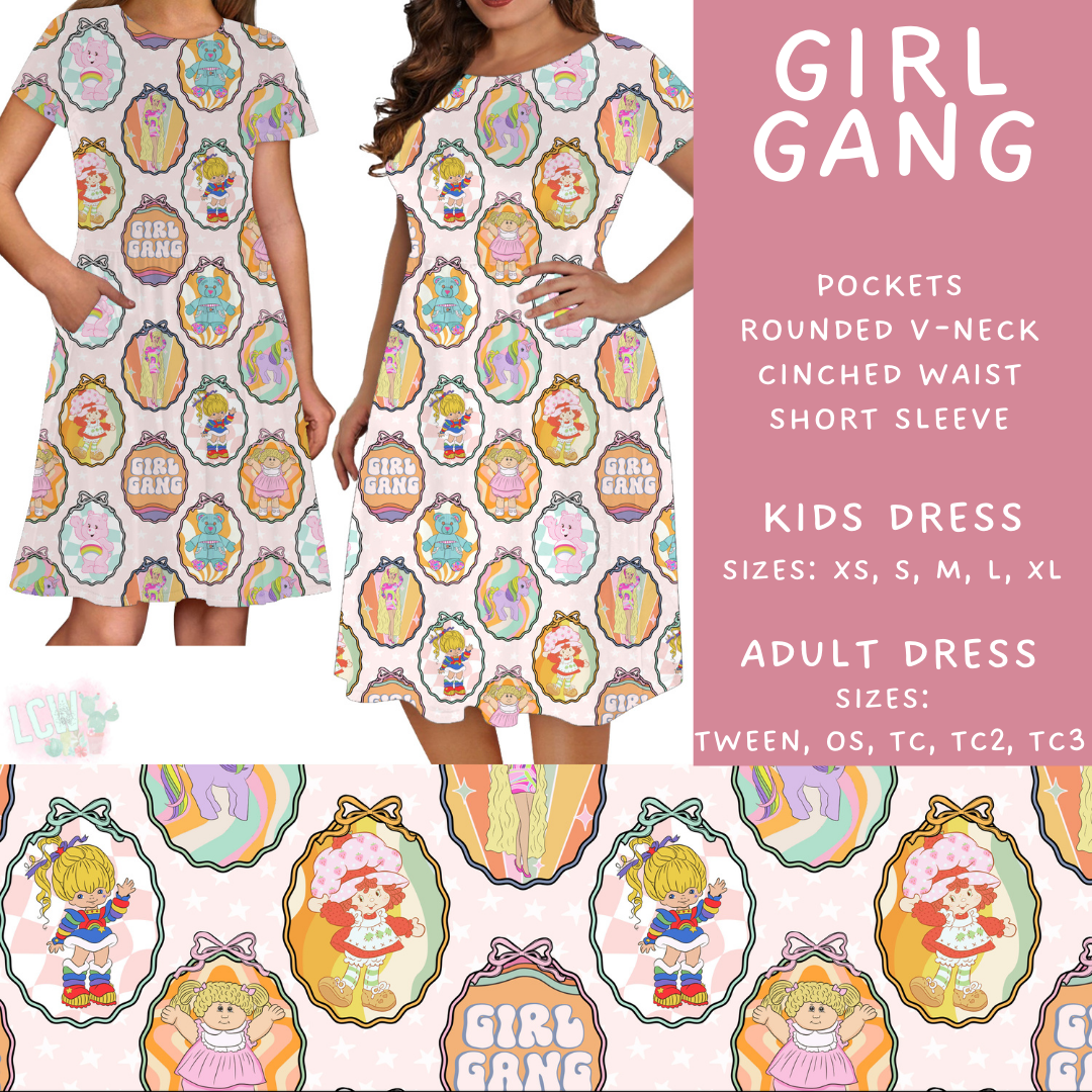 Batch #479 - Cool Characters 11 - Closes 1/21 - ETA mid/late March - Girl Gang Adult & Kids Dresses