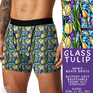 Batch #473 - Comfortable Underwear 5 - Closes 1/9 - ETA early March - Glass Tulip Men's Boxer Briefs