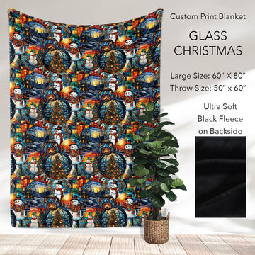 B186 - Pre-Order Glass Christmas Fleece Blanket (Closes 10/04. ETA: early Dec)