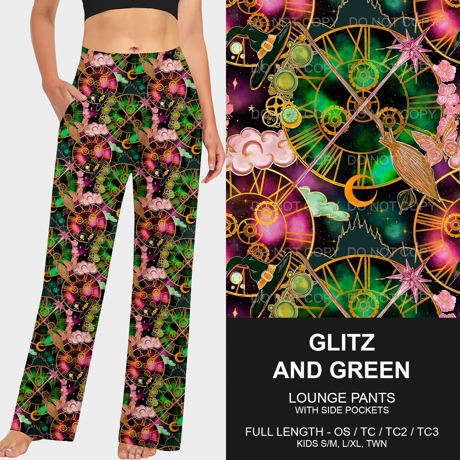 B188 - Preorder Glitz and Green Lounge Pants (Closes 10/20. ETA mid Dec)