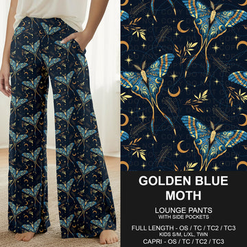B318 - Preorder Golden Blue Moth Lounge Pants (Closes 10/25. ETA: late Dec.)