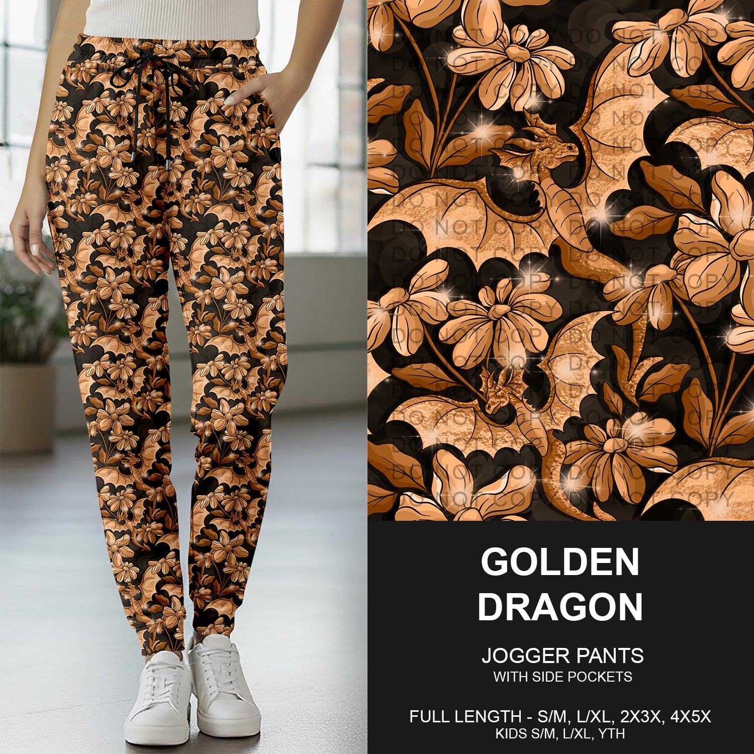 B267 - Preorder Golden Dragon Joggers (Closes 12/21. ETA late Feb.)