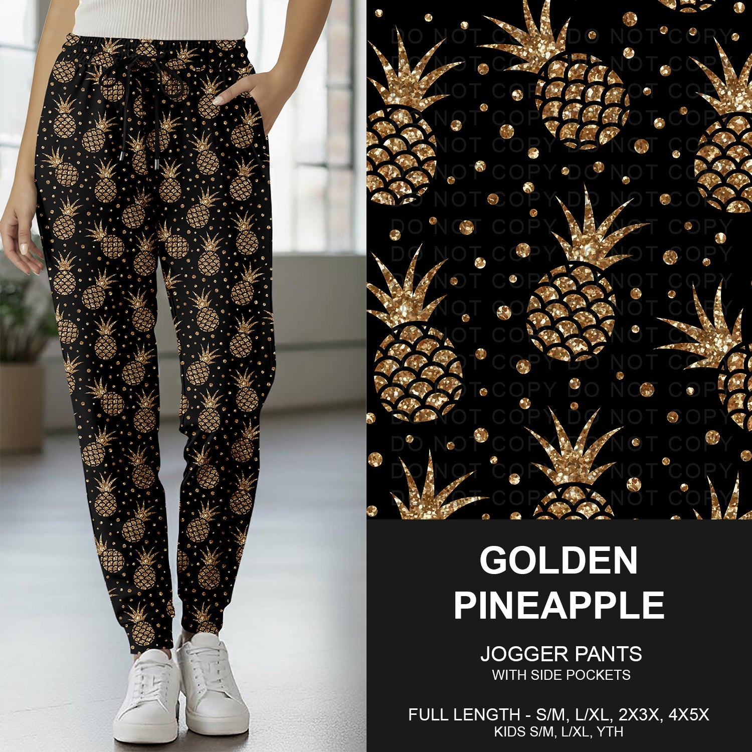 B265 - Preorder Golden Pineapple Joggers (Closes 12/14. ETA mid Feb..)