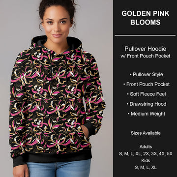 B266 - Preorder Golden Pink Blooms Pullover Hoodie (Closes 12/17. ETA late Feb.)