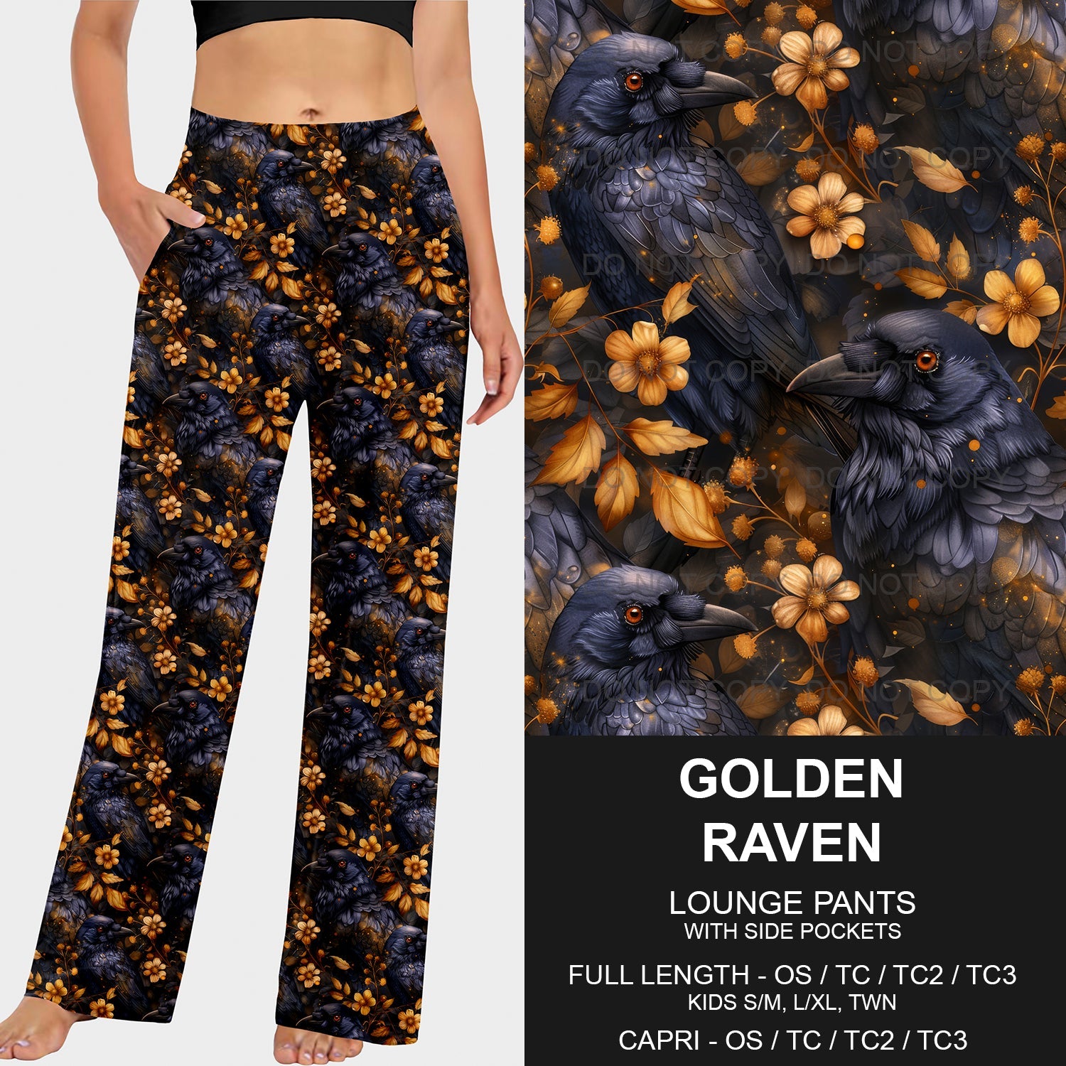 B206 - Preorder Golden Raven Lounge Pants (Closes 1/19. ETA: mid April)