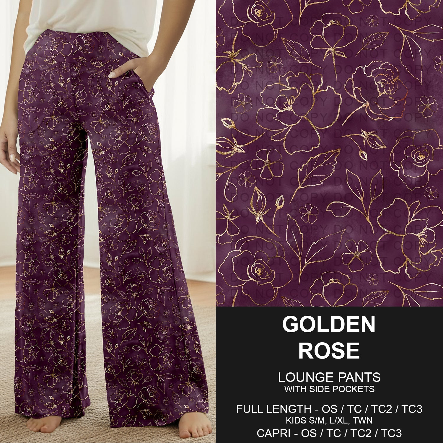 B277 - Preorder Golden Rose Lounge Pants (Closes 3/08. ETA: mid May)