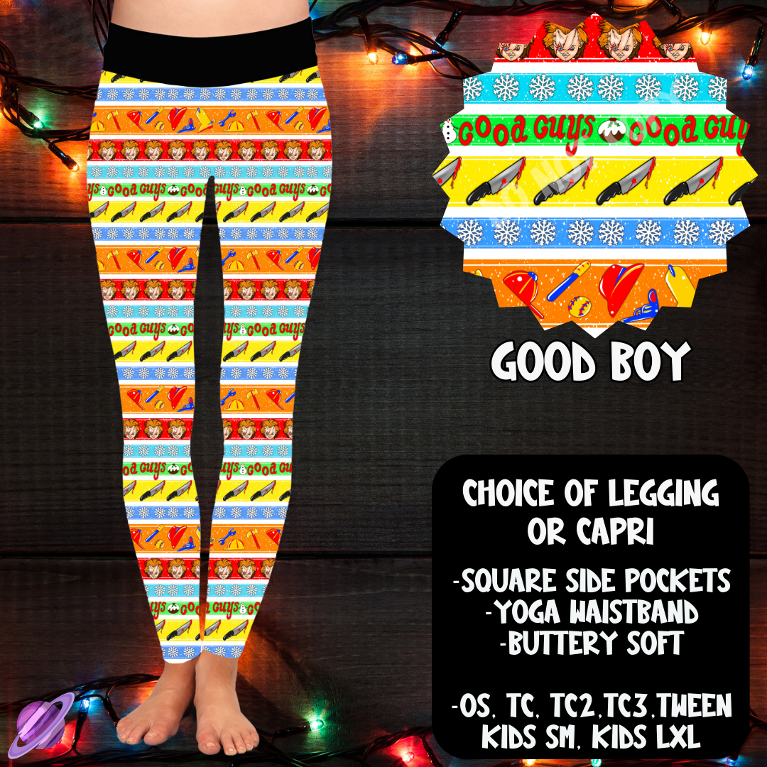 GOOD BOY - LEGGING/CAPRI XMAS SWEATER RUN CLOSING 10/30