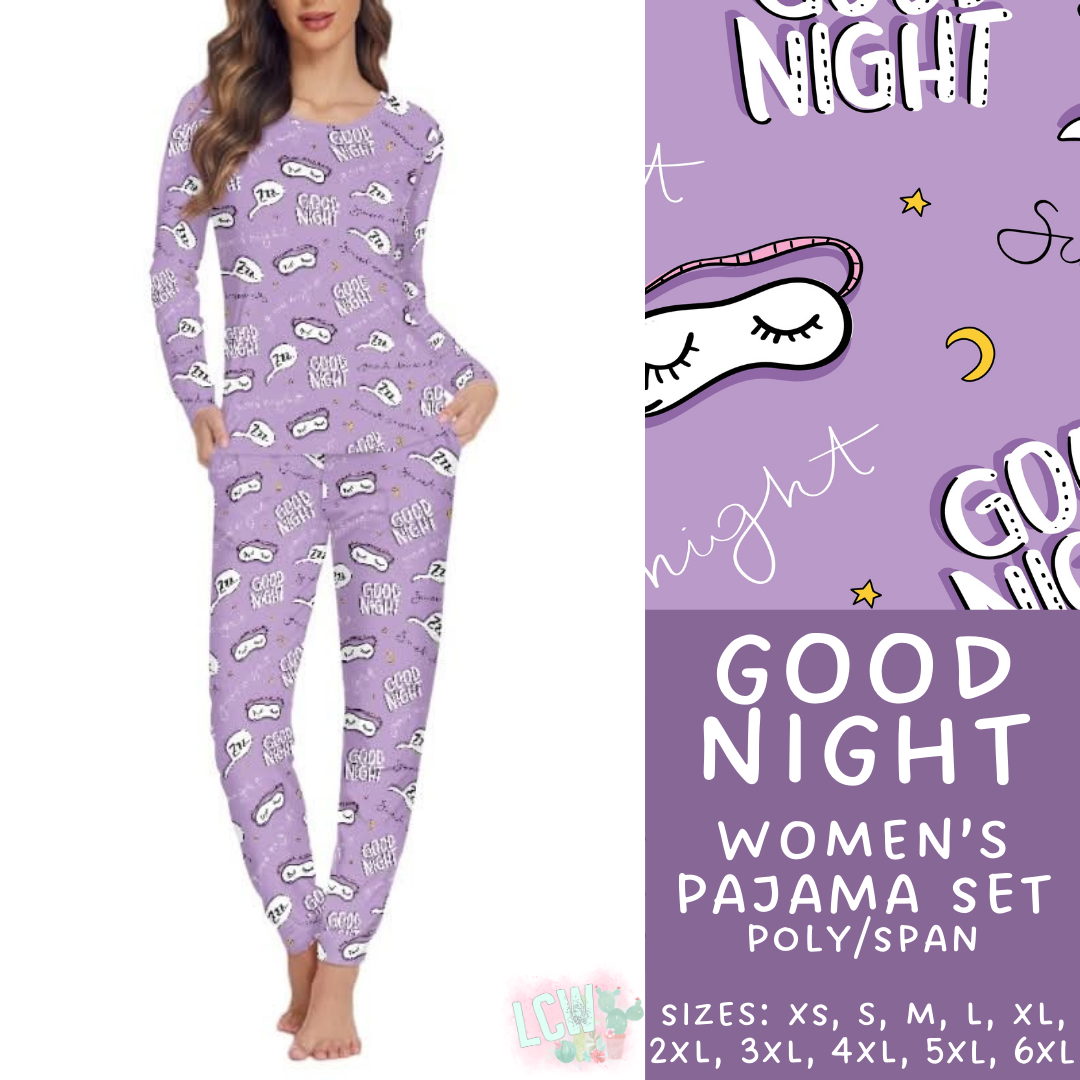 Batch #344 - Family Pajama Party - Closes 5/23 - ETA late July - Good Night Women's Pajama Set