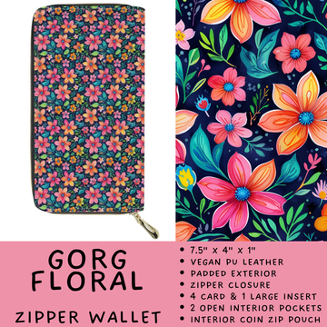 Batch #460 - Zip It Collection - Closes 12/5 - ETA late Jan - Gorg Floral Zipper Wallet