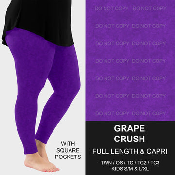 B216 - Preorder Grape Crush Leggings w/ Pockets (Closes 3/09. ETA: late May)