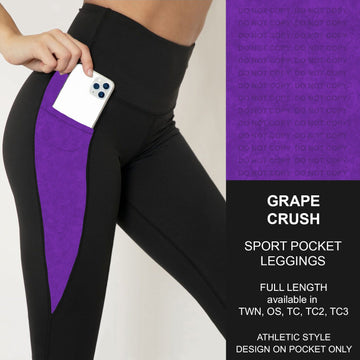 B216 - Preorder Grape Crush Sport Pocket Leggings (Closes 3/09. ETA: late May)