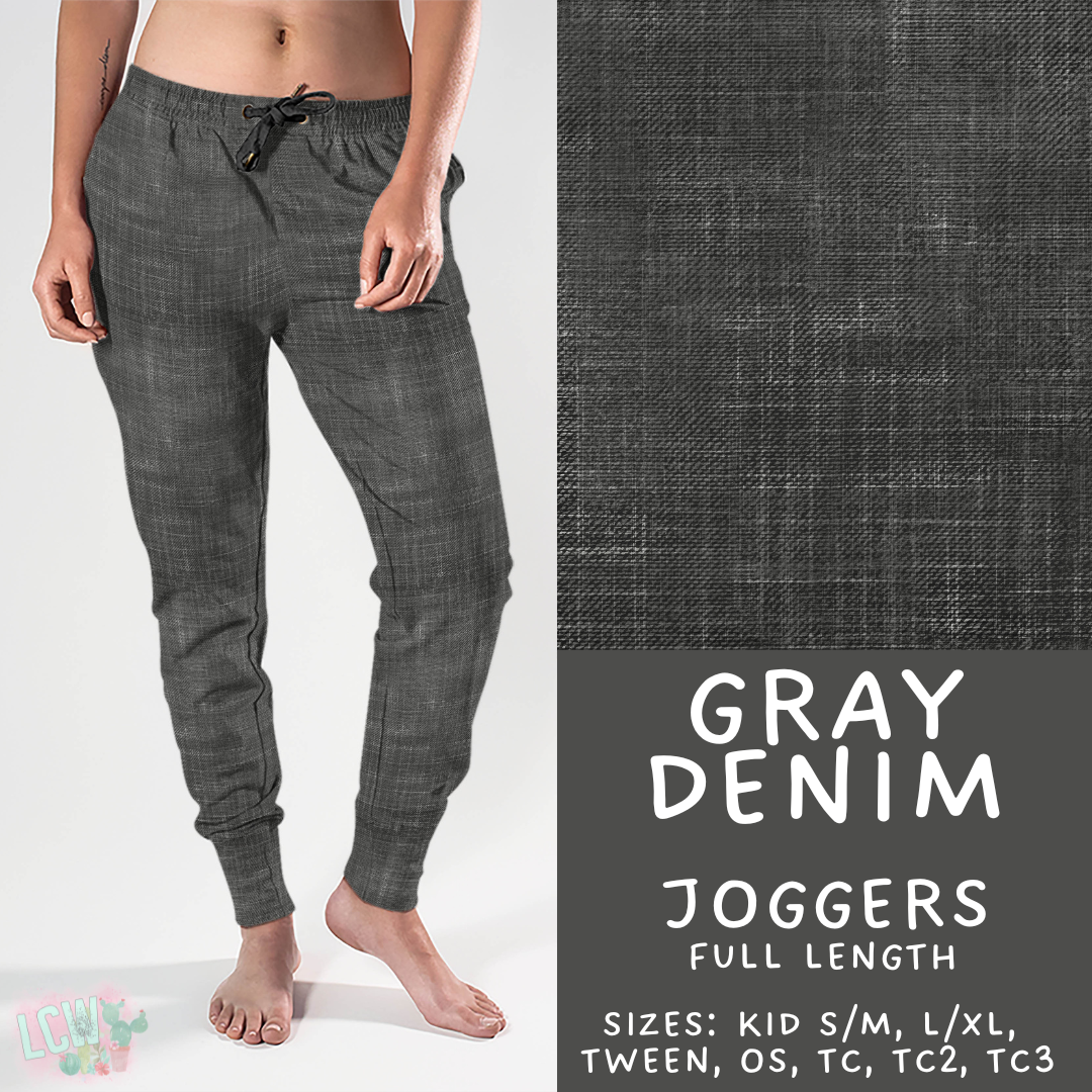 Batch #481 - Colorful Denim - Closes 1/26 - ETA late March - Gray Denim Joggers