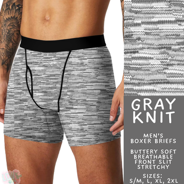 Batch #473 - Comfortable Underwear 5 - Closes 1/9 - ETA early March - Gray Knit Men's Boxer Briefs
