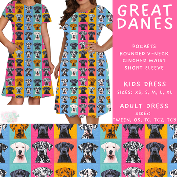 Batch #471 - November Request Run - Closes 1/2 - ETA late Feb - Great Danes Adult & Kids Dresses
