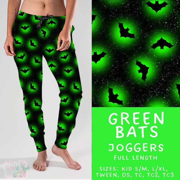 Ready To Ship - Green Bats Joggers - OS