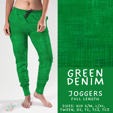 Batch #481 - Colorful Denim - Closes 1/26 - ETA late March - Green Denim Joggers