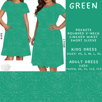 Batch #224 - Cookie Dealer 2 - Closes 10/28 - ETA mid Dec - Green Adult & Kids Dresses