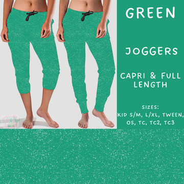 Batch #224 - Cookie Dealer 2 - Closes 10/28 - ETA mid Dec - Green Full and Capri Length Joggers