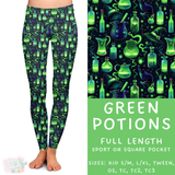 Ready To Ship - Green Potions Full Length Leggings - Sport Pocket TC