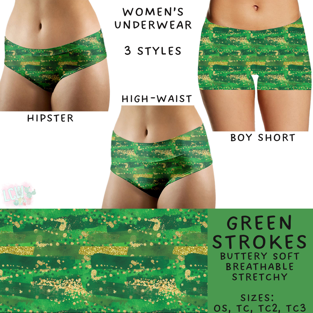 Batch #244 - Comfortable Underwear 2 - Closes 11/27 - ETA mid/late Jan - Green Strokes Women's Underwear