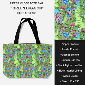 B195 - Preorder Green Dragon Tote Bag (Closes 11/19. ETA: late Jan.)