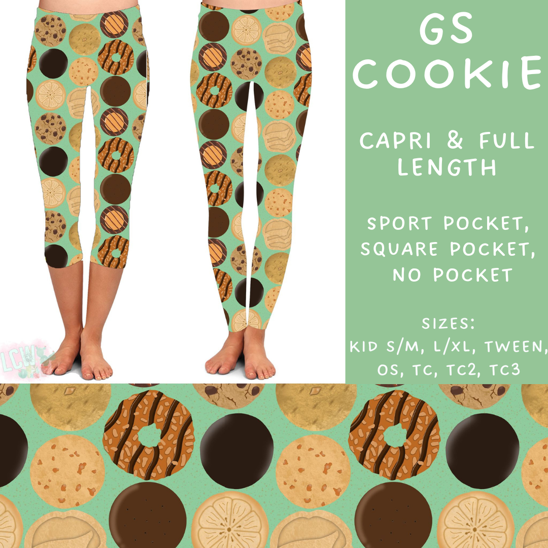 Batch #224 - Cookie Dealer 2 - Closes 10/28 - ETA mid Dec -  GS Cookie Full and Capri Length Leggings