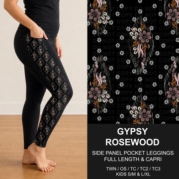 B318 - Preorder Gypsy Rosewood Side Panel Pocket Leggings (Closes 10/25. ETA: late Dec.)