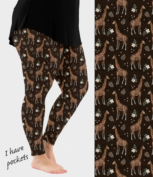 RTS - Giraffe Leggings w/ Pockets